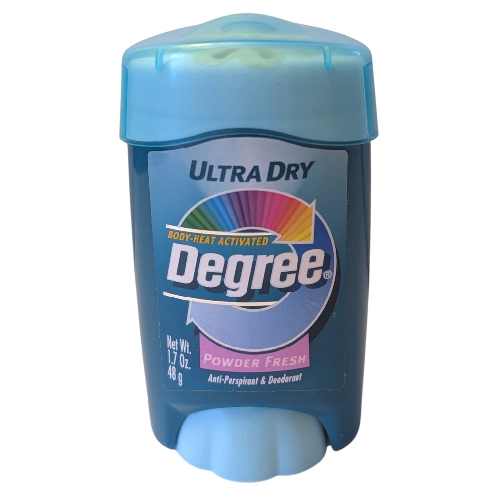 Degree Ultra Dry Powder Fresh‎ Anti-Perspirant Deodorant 1.7 oz NOS Talc VTG 90s